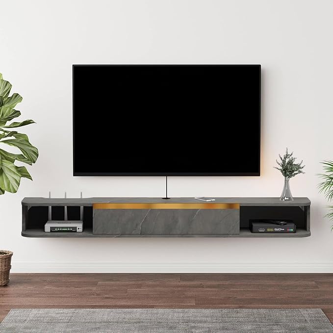 Floating TV Stand, Floating Shelves by TuckTect