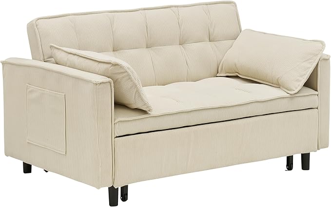 Ball & Cast Convertible Sofa Bed, Pull Out Loveseat Sleeper Sofa, Convertible - Image 8