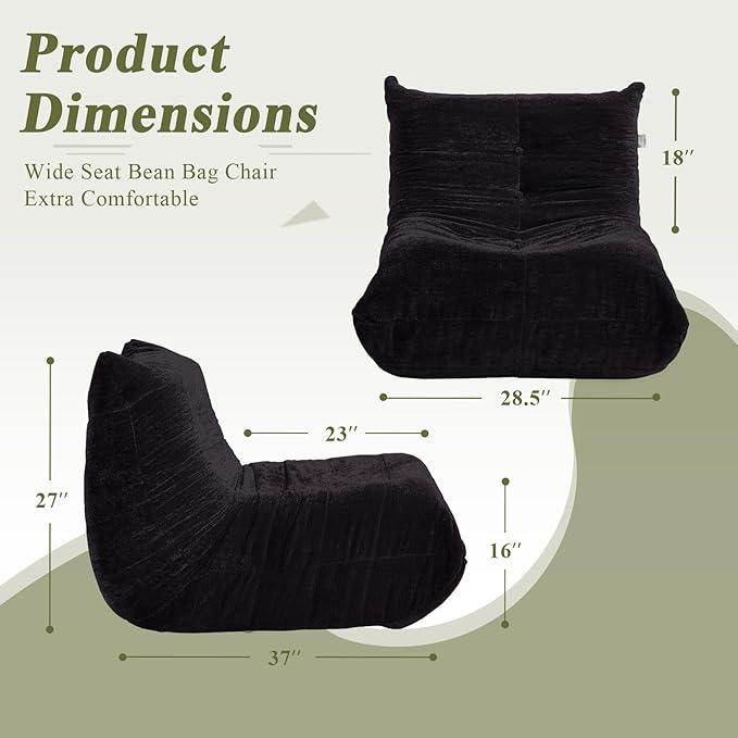 Bean Bag Chair, Fireside Chair Big Bean Bag Sofa - Image 2