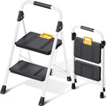 KINGRACK 2 Step Folding Ladder, 800lbs Capacity Step Stool by KINGRACK