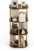 3-Tier Rotating Bookshelf, 360 ° Display Stackable Spinning Bookshelf Tower by AoparkShop