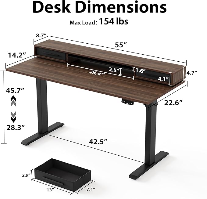 Agilestic 55 Inch Electric Standing Desk - Image 3