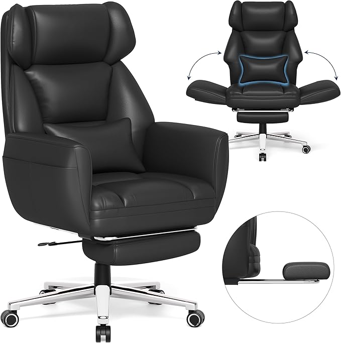 GABRYLLY Ergonomic Chair with Footrest – Wide Cross Legged Chair with by GABRYLLY