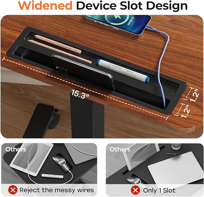 Mobile Standing Desk with Drawer, Portable Laptop Workstation on Wheels - Image 7