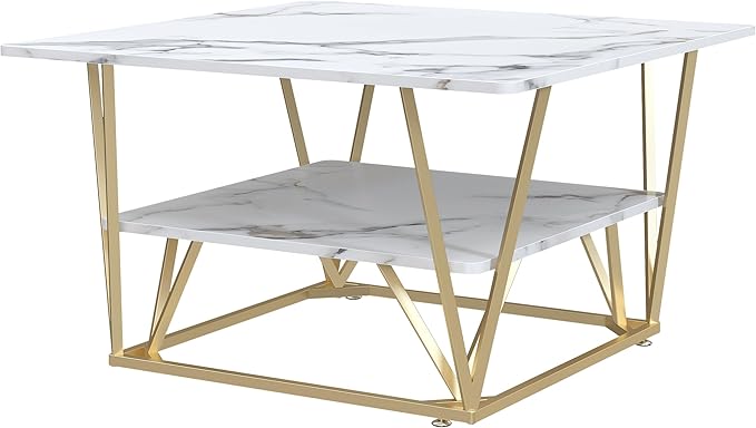 Elephance Square Coffee Table for Living Room, 31.5 Inch Modern Coffee Table - Image 3
