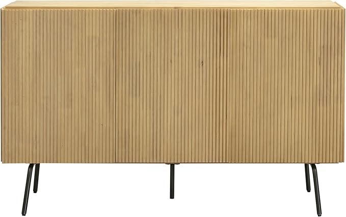 NTC Veil Modern Sideboard with 3 Doors, Buffet Cabinet with Vertical Groove - Image 5