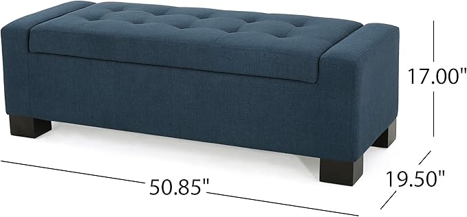 Ball & Cast 50.8" Upholstered Storage Ottoman - Image 2