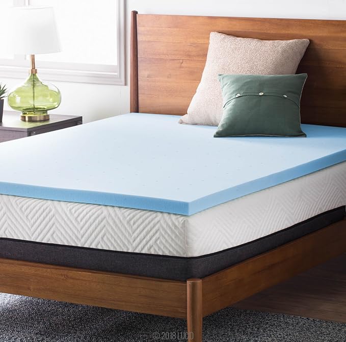 LUCID 2-Inch Ventilated Gel Infused Memory Foam Mattress Topper - Image 5
