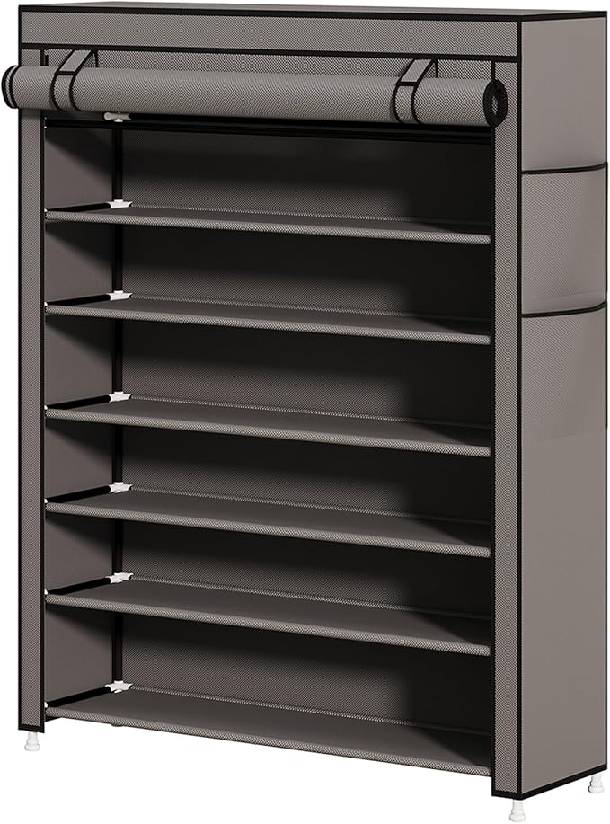 Calmootey 7 Tier Shoe Rack Organizer to Hold 35 Pairs, Portable Shoe Shelf - Image 6