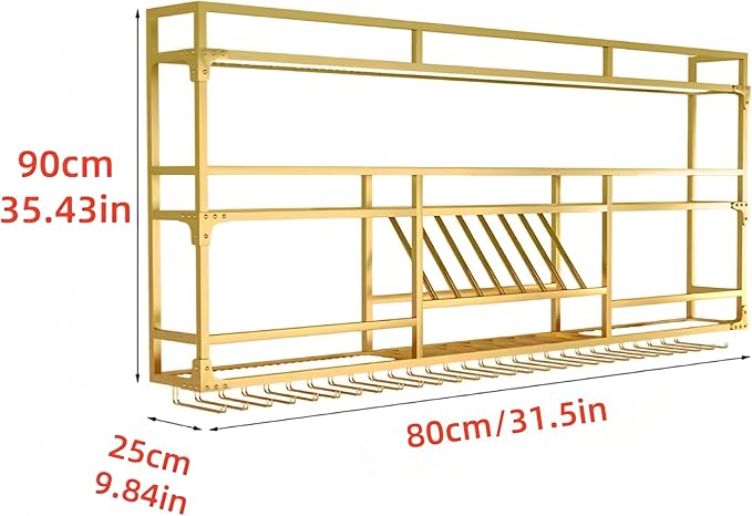 Metal Wall-Mounted Wine Rack - Image 3