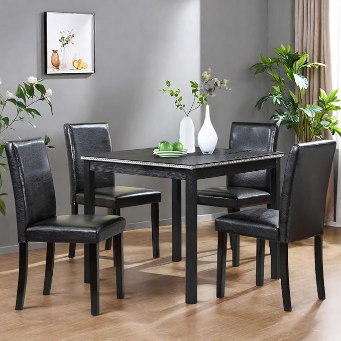 Dining Table Set for 4, 5-Piece Dining Room Table Set - Image 7