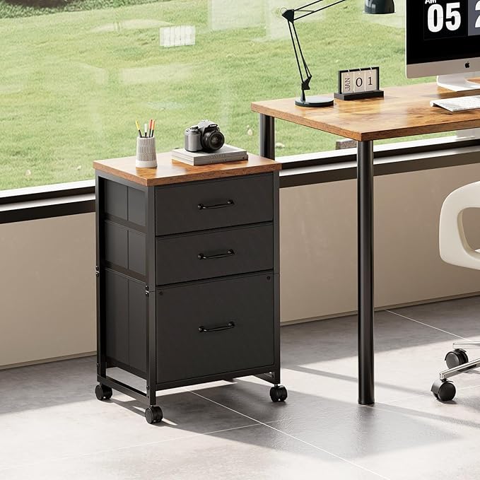 3 Drawer Mobile File Cabinet - Image 2