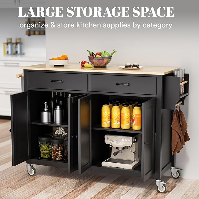 Rovibek Large Wood Island Table - Image 3