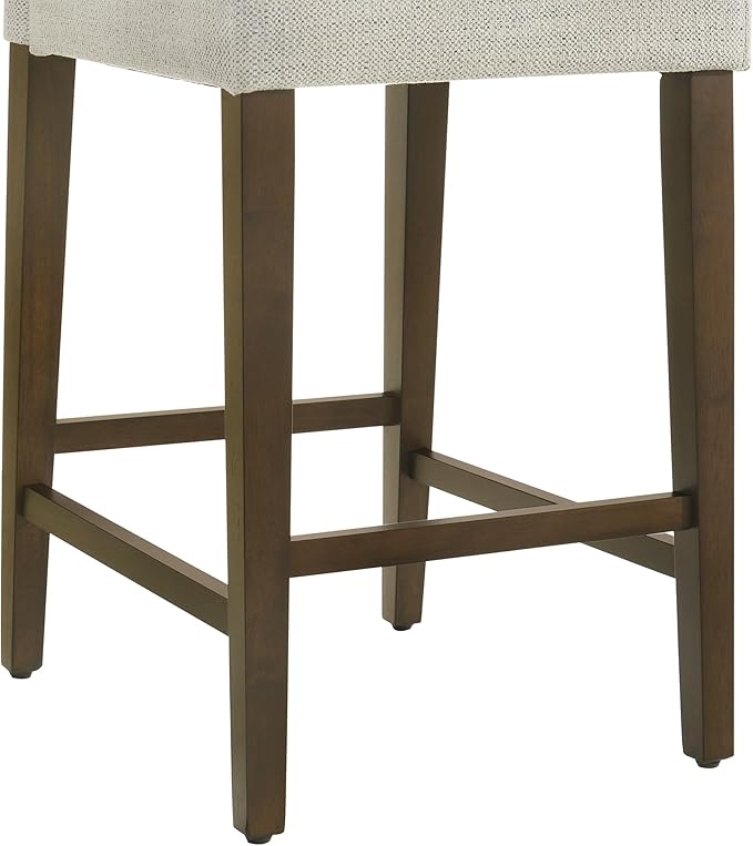 CHITA Counter Height Bar Stools Set of 2, Fabric in Ivory - Image 8