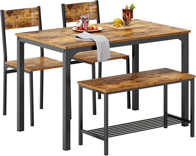 SogesHome 4-Piece Kitchen Table and 2 Chairs - Image 3