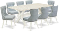 East West Furniture X027SI215-9 9 Piece Dining Table Set Includes a Rectangle by EastWestFurniture