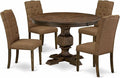 East West Furniture F3EL5-718 5 Piece Modern Dining Table Set Includes a Round by EastWestFurniture