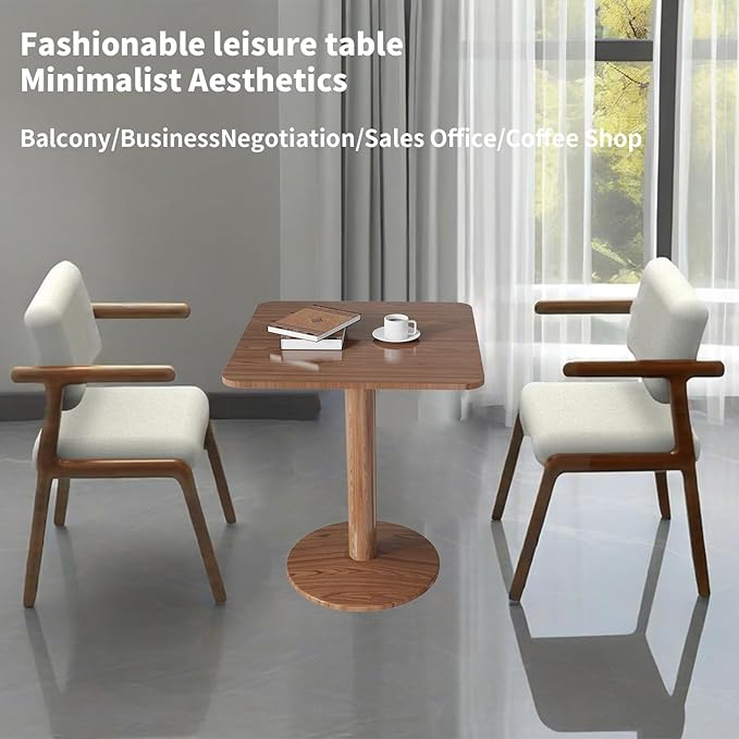 23.62" Mid-Century Modern Square Dining Table - Image 5