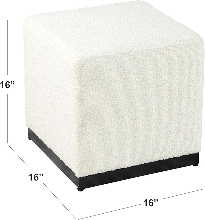 HomePop Cube Ottoman Home Décor |Square Ottoman - Image 3