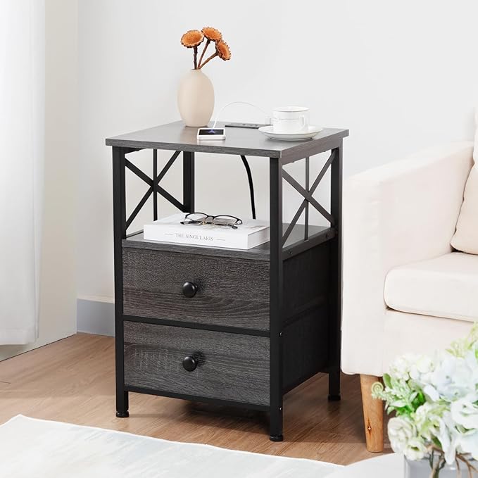 AMHANCIBLE Night Stand Set 2, Nightstand - Image 7