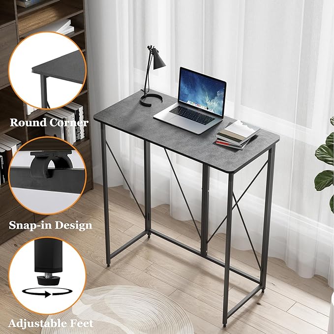 39.37" Folding Standing Desk, Small Laptop Stand Up Desk - Image 6