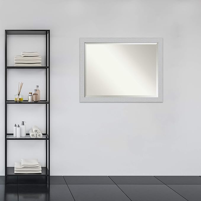Amanti Art White Bathroom Mirror - Image 5