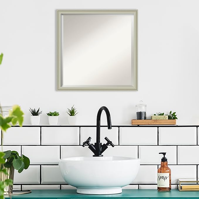 Amanti Art Silver Bathroom Mirror - Image 5