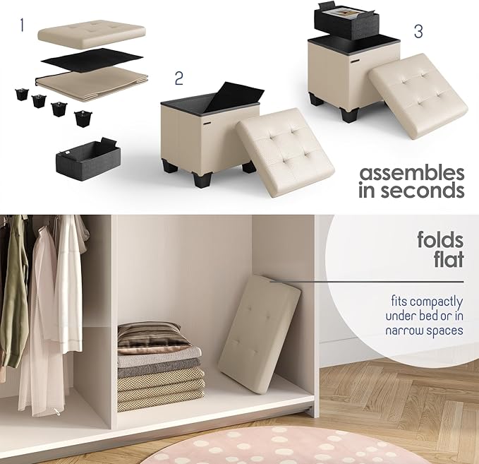 STORAGEBUD Storage Ottoman Cube - Image 9