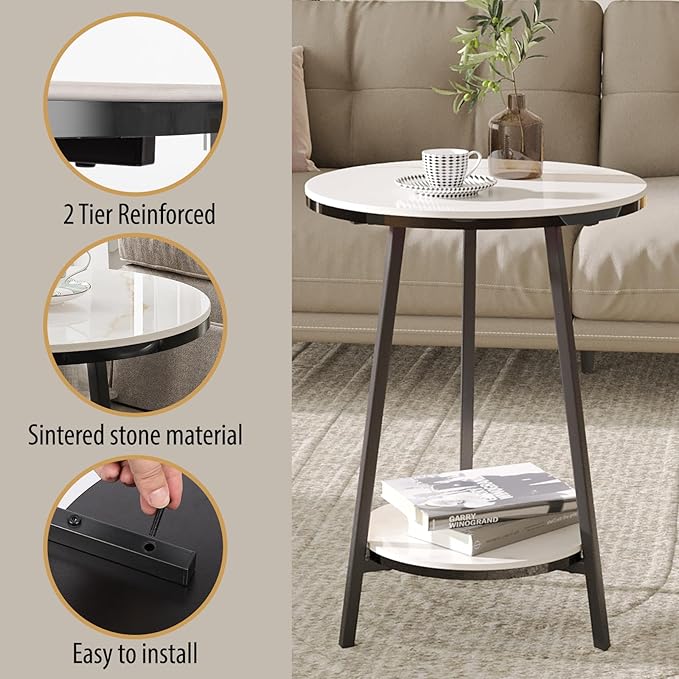 Side Table - Sintered Stone End Couch Table - Waterproof - Image 3