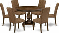 East West Furniture F2EL7-718 7 Piece Dining Table Set Consist of a Round by EastWestFurniture