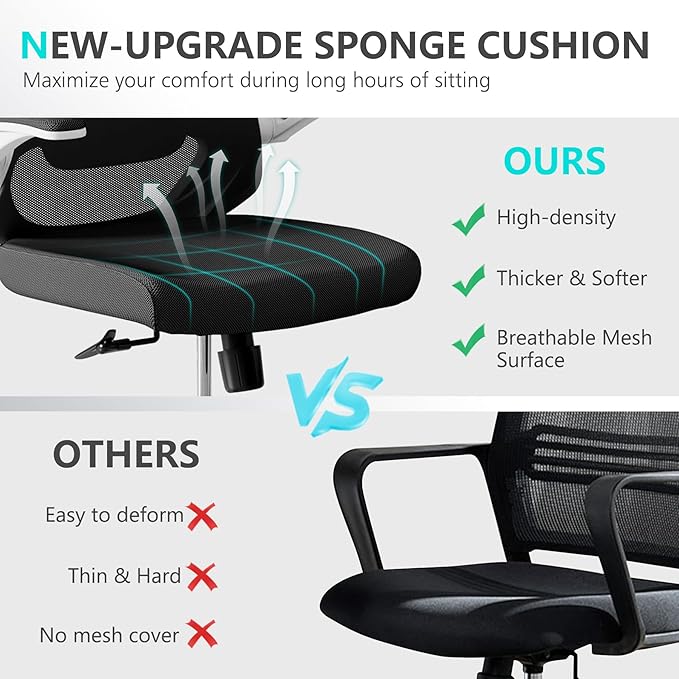 Mesh Office Chairs, High Back Ergonomic Office Chair - Image 5