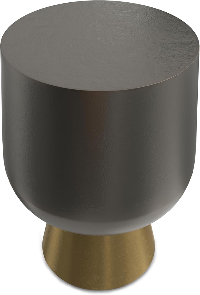 SIMPLIHOME Anthony Cast Aluminum Side Table in Antique Bronze/Brass, 13.75-inch - Image 6