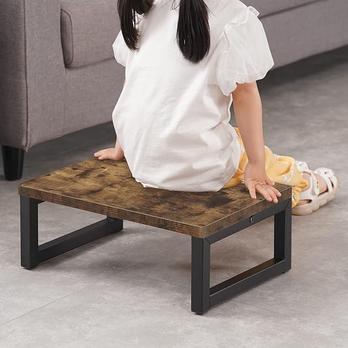 Snughome Wooden Step Stools for Kids, Solid Portable Wooden Bedside Step Stool - Image 2