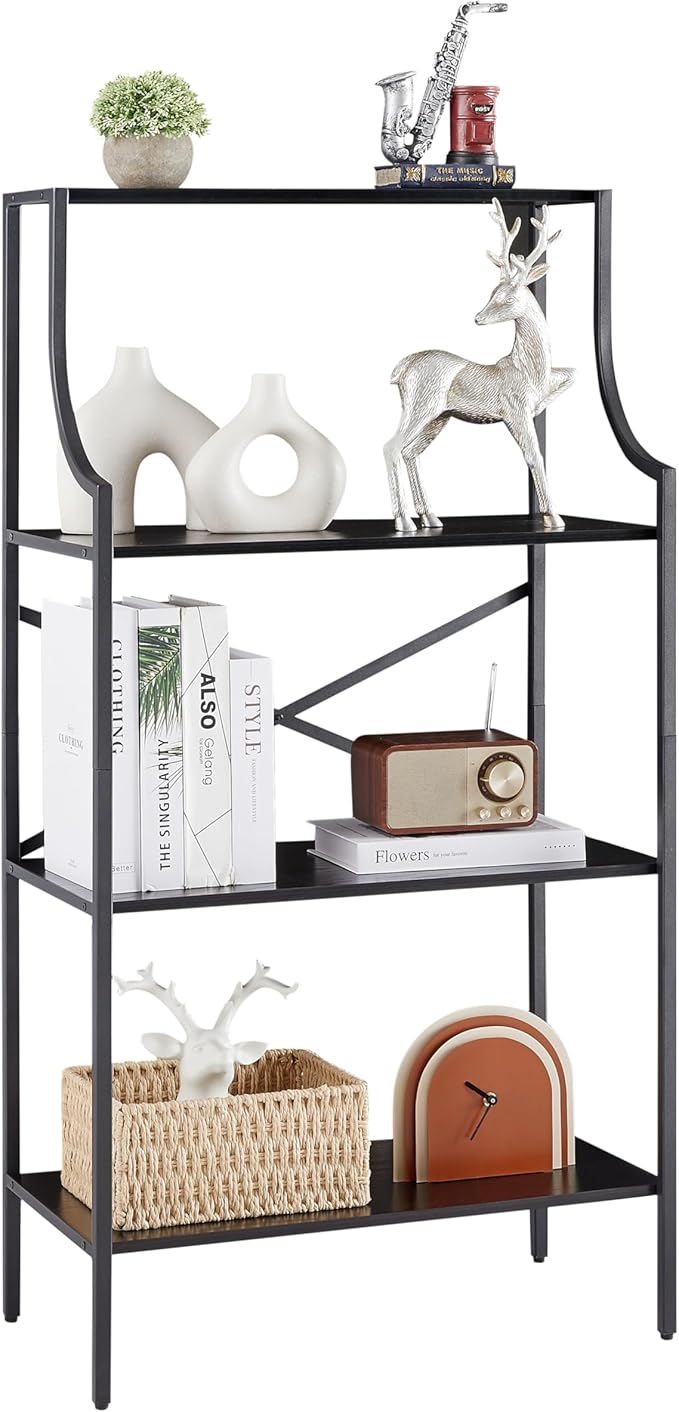 4 Tier Bookshelf, Entryway Standing Shelf Units - Image 7