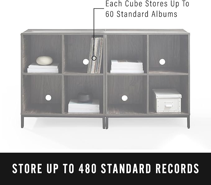 Crosley Furniture Jacobsen 2-Piece Vinyl Record Storage Cube Bookcase Set and - Image 6