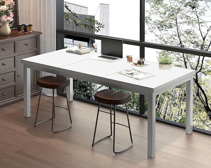 63 Inch Large Computer Desk, Home Office Desk, Modern Desk Table - Image 5