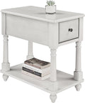 LEEMTORIG Solid Wood End Table Narrow Side Table by LEEMTORIG