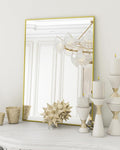 Koonmi Gold Mirrors for Wall, 24x36 Inch Bathroom Mirror, Rectangular Wall by KOONMI