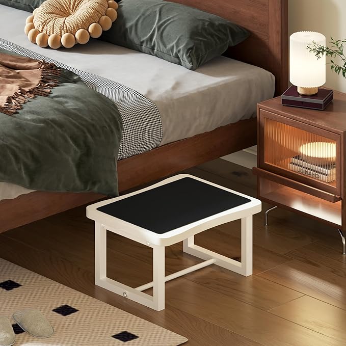 Wooden Step Stool with 500 Pounds, Wide Bed Step Stool - Image 4