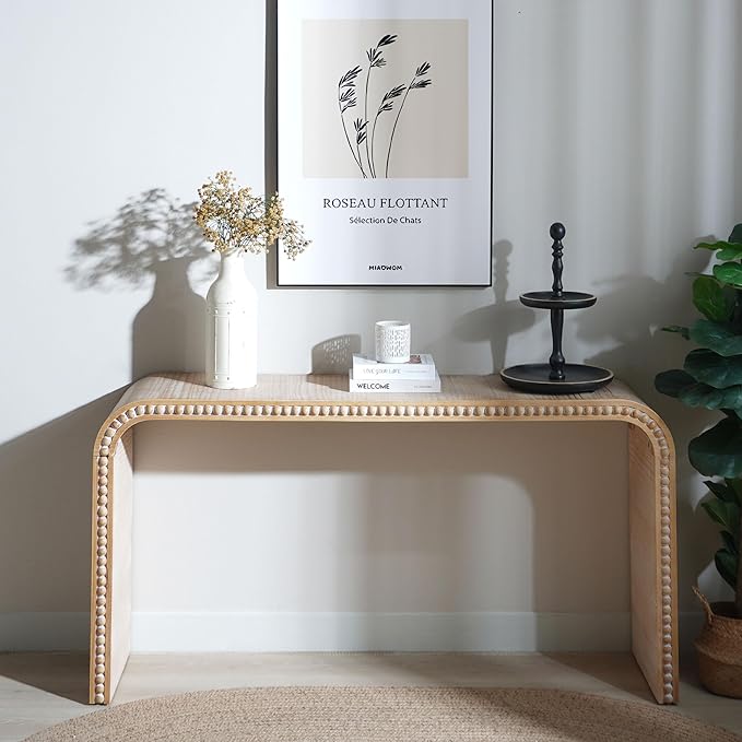 KEIKI Wood Console Table Behind Couch & Sofa, Retro Style by Unknown