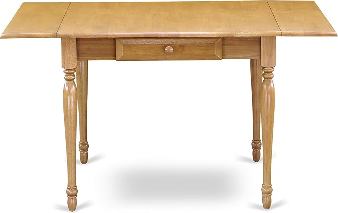 East West Furniture MZNO5-OAK-W 5 Piece Dining Room Table Set Includes a - Image 5