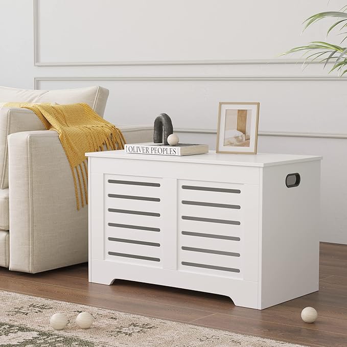 DINZI LVJ Storage Chest, Flip-top Wooden Toy Box Organizer - Image 6