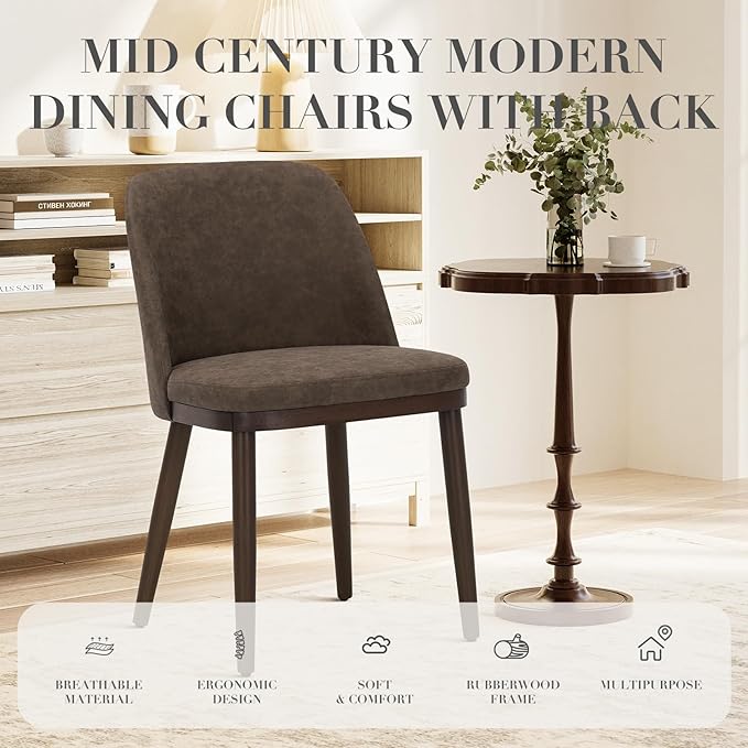 COLAMY Upholstered Dining Chairs Set of 4, Modern Kitchen Chairs - Image 3