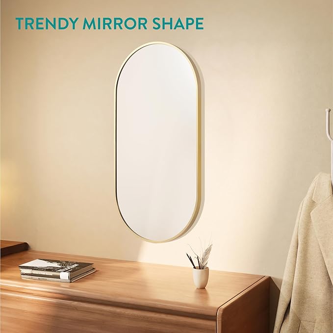Navaris Oval Wall Mirror - Image 2