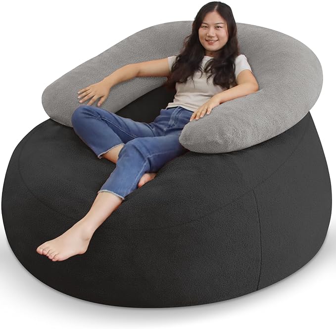 HABUTWAY Bean Bag Chair with U-Shaped Pillow by HABUTWAYMakeYourLifeComfortable