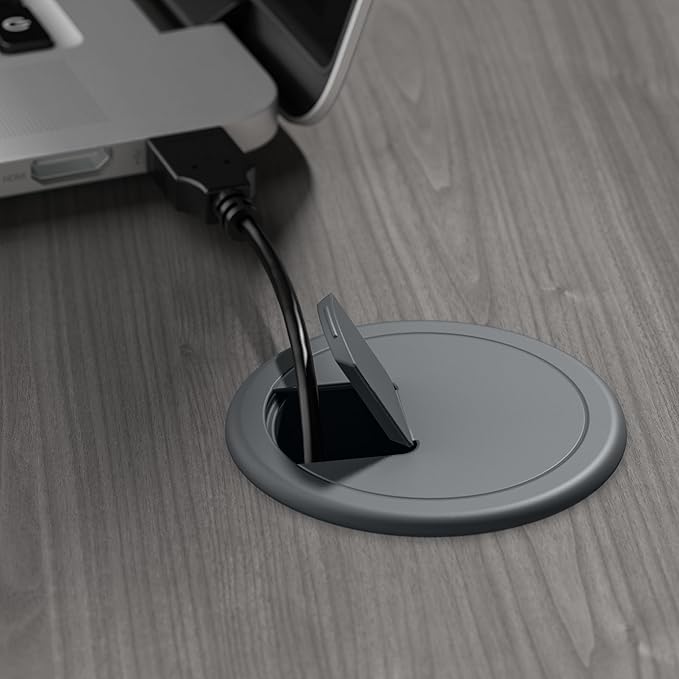 Bush Furniture Cabot L Shaped Computer Desk in Modern Gray | Corner Table - Image 9