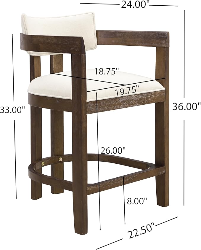 Christopher Knight Home Set of 2 Ryland Modern 26" Counter Height Bar Stools - Image 2