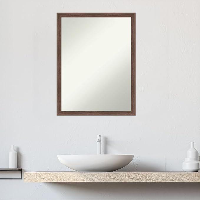 Amanti Art Brown Bathroom Mirror - Image 6