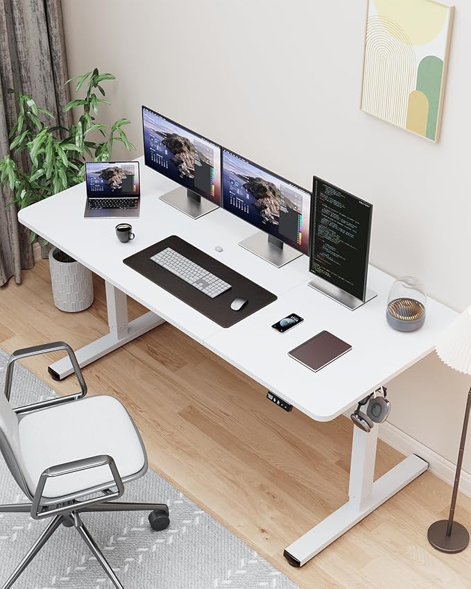 Standing Desk, Large Height Adjustable Electric Stand up Desk, 55 x 24 Inches - Image 2