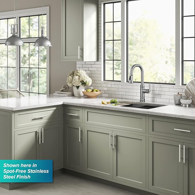 KRAUS Allyn Industrial Pull-Down Single Handle Kitchen Faucet in Chrome - Image 13